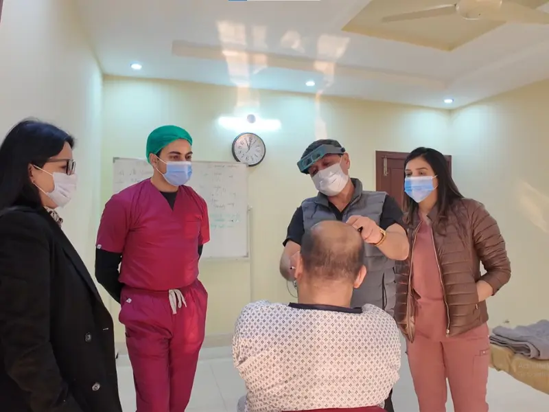 Qualified physicians after completing FUE hair transplant training course at Irfan's Hair Academy